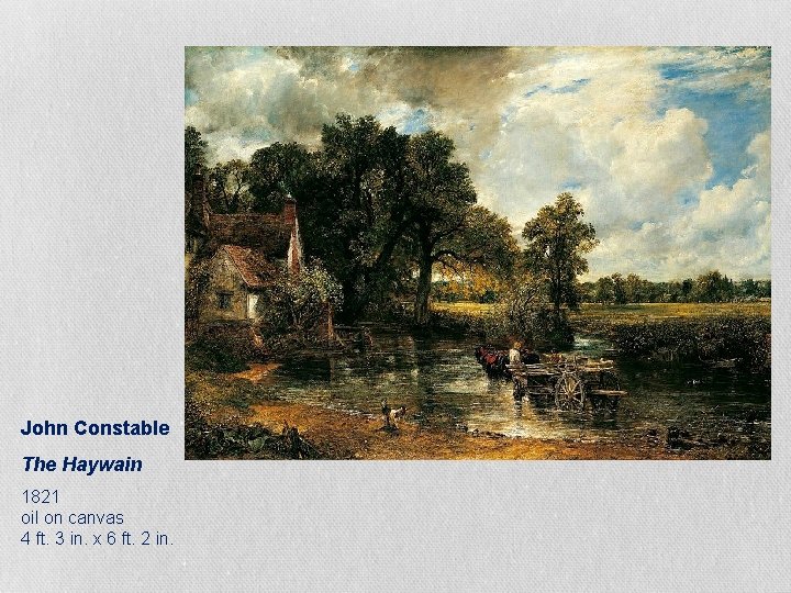 John Constable The Haywain 1821 oil on canvas 4 ft. 3 in. x 6