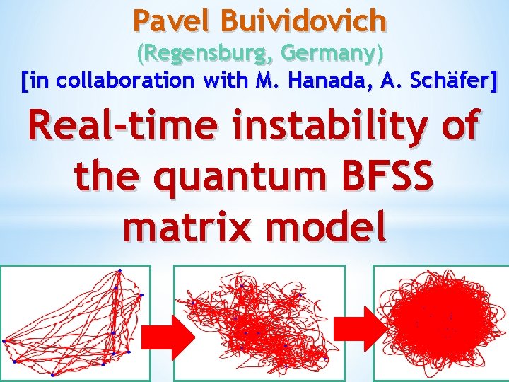 Pavel Buividovich (Regensburg, Germany) [in collaboration with M. Hanada, A. Schäfer] Real-time instability of