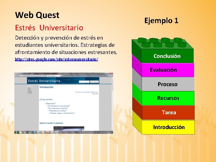 Web Quest Estrés Universitario Detección y prevención de estrés en estudiantes universitarios. Estrategias de