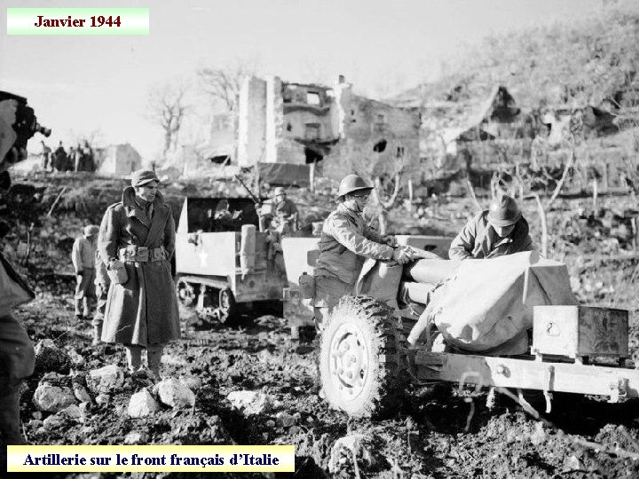 Janvier 1944 Artillerie sur le front français d’Italie 