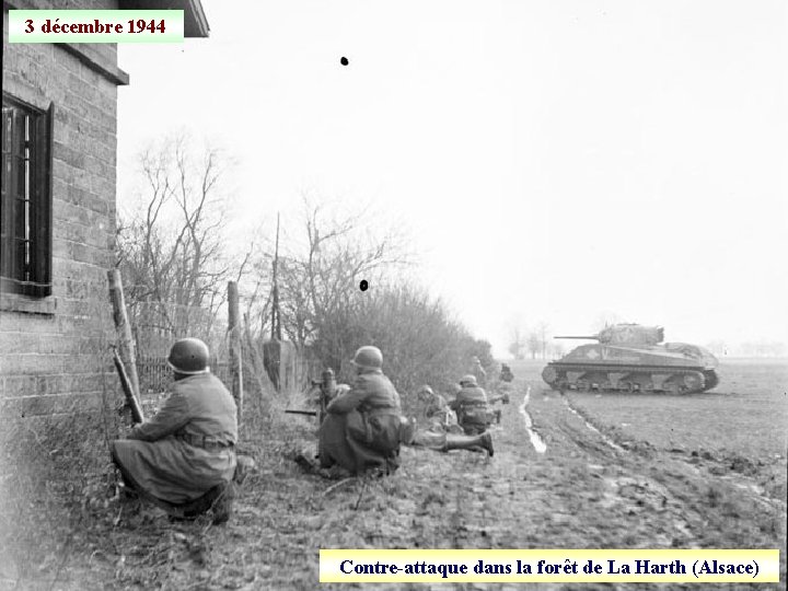 3 décembre 1944 Contre-attaque dans la forêt de La Harth (Alsace) 
