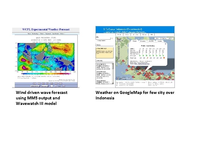 Wind driven wave forecast using MM 5 output and Wavewatch III model Weather on