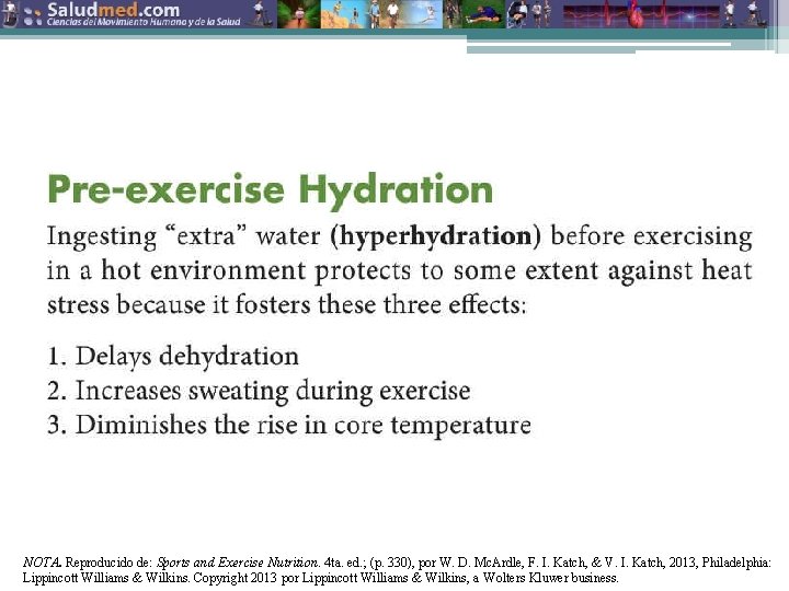 NOTA. Reproducido de: Sports and Exercise Nutrition. 4 ta. ed. ; (p. 330), por