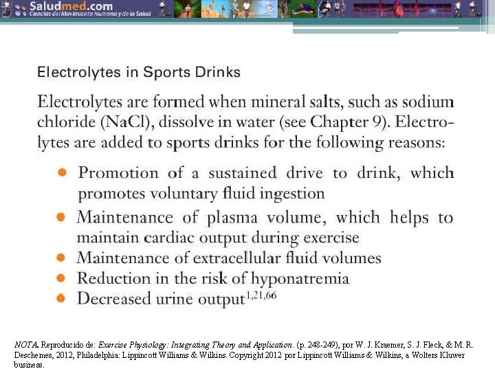 NOTA. Reproducido de: Exercise Physiology: Integrating Theory and Application. (p. 248 -249), por W.