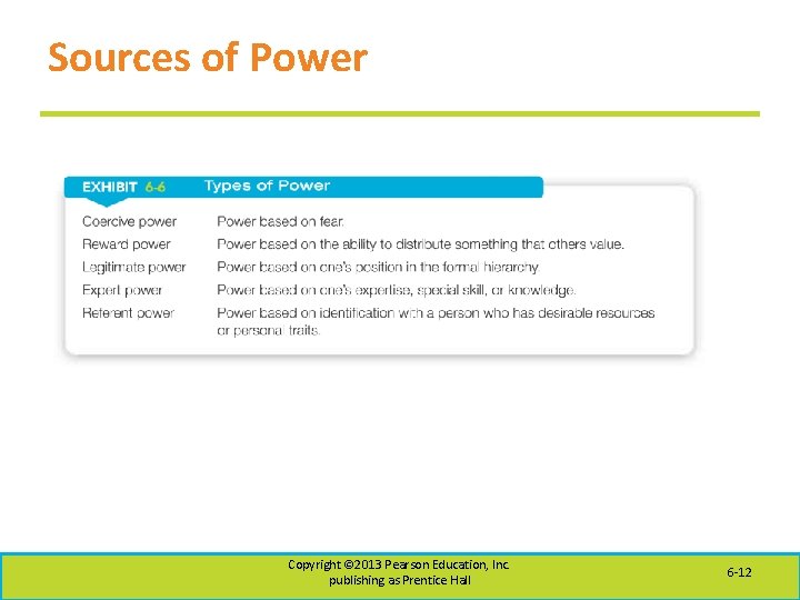 Sources of Power Copyright © 2013 Pearson Education, Inc. publishing as Prentice Hall 6
