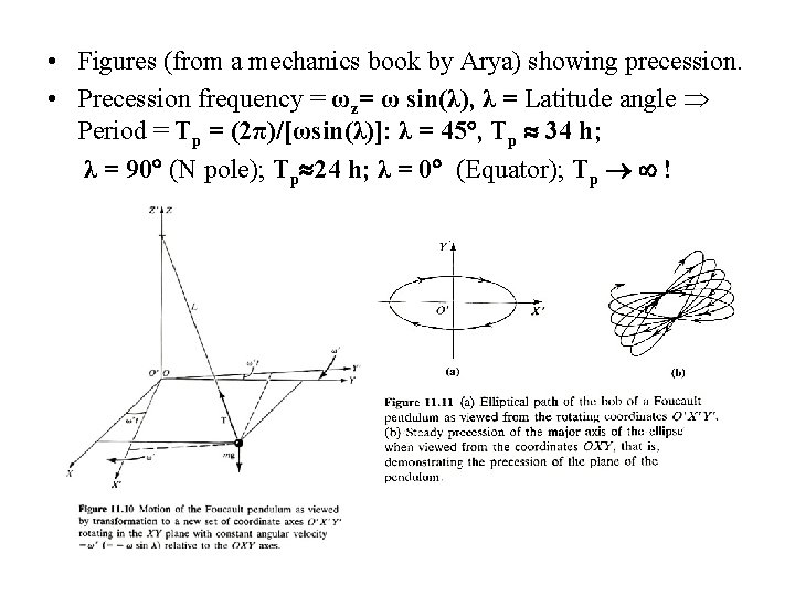 • Figures (from a mechanics book by Arya) showing precession. • Precession frequency • Figures (from a mechanics book by Arya) showing precession. • Precession frequency