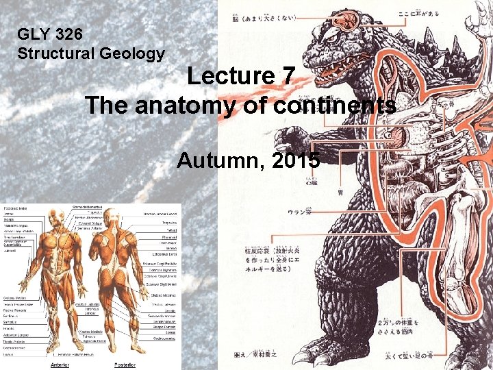 GLY 326 Structural Geology Lecture 7 The anatomy of continents Autumn, 2015 