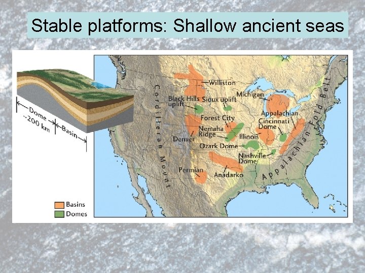 Stable platforms: Shallow ancient seas 
