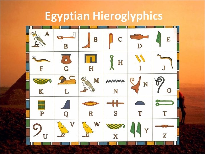 Egyptian Hieroglyphics 