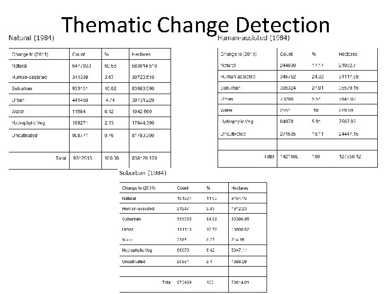 Thematic Change Detection 