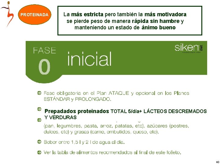 PROTEINADA La más estricta pero también la más motivadora se pierde peso de manera