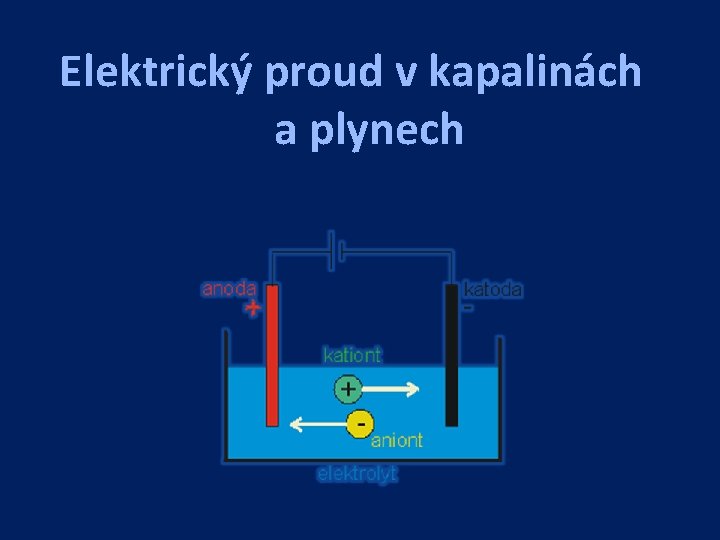 Elektrický proud v kapalinách a plynech 