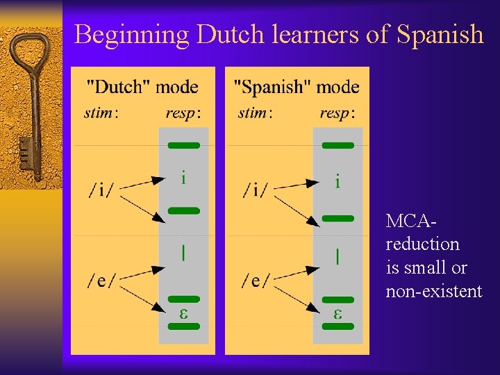 Beginning Dutch learners of Spanish MCAreduction is small or non-existent 