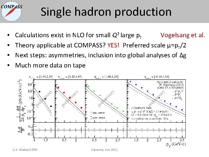 Single hadron production • • Calculations exist in NLO for small Q 2 large Single hadron production • • Calculations exist in NLO for small Q 2 large