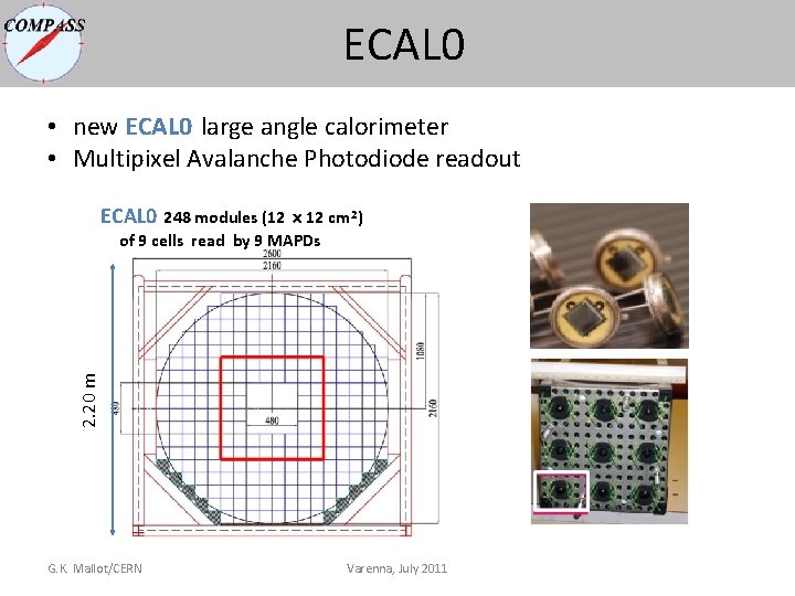 ECAL 0 • new ECAL 0 large angle calorimeter • Multipixel Avalanche Photodiode readout ECAL 0 • new ECAL 0 large angle calorimeter • Multipixel Avalanche Photodiode readout