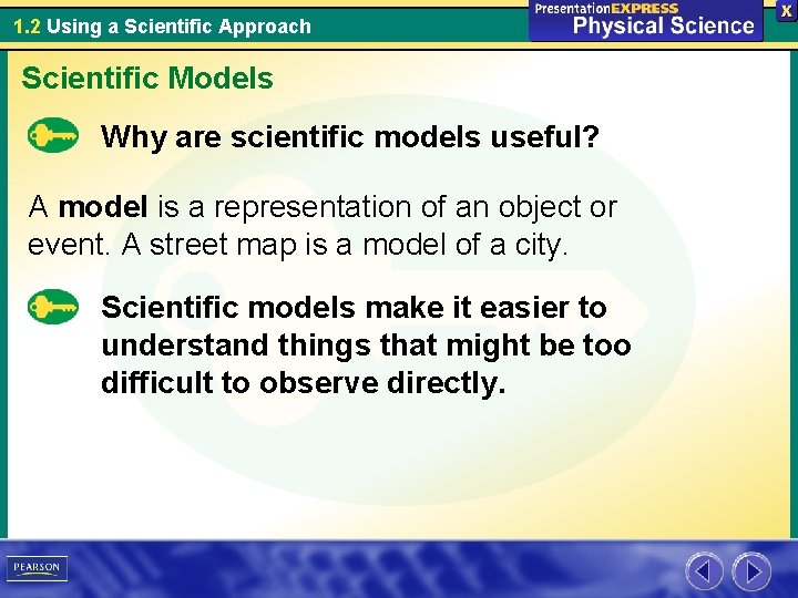 1. 2 Using a Scientific Approach Scientific Models Why are scientific models useful? A
