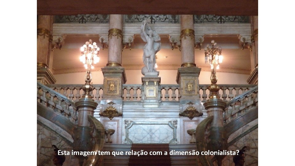 Esta imagem tem que relação com a dimensão colonialista? 