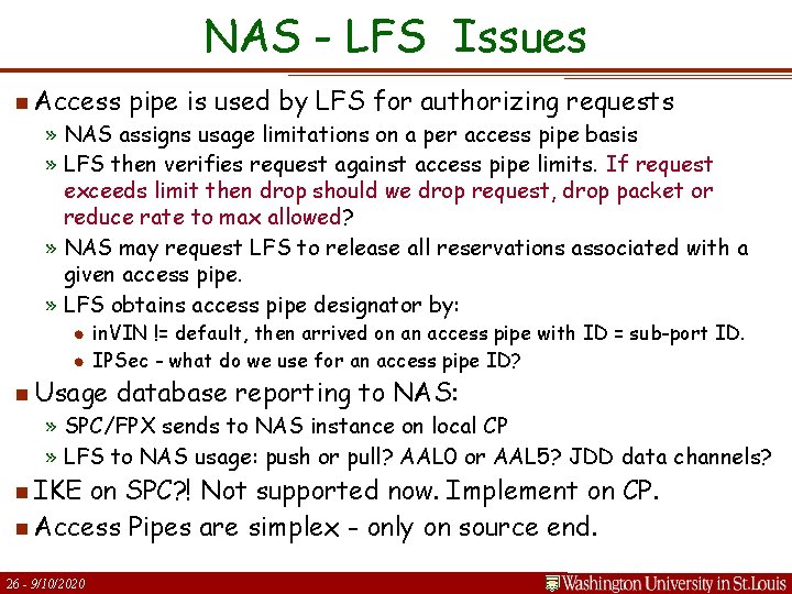 NAS - LFS Issues n Access pipe is used by LFS for authorizing requests