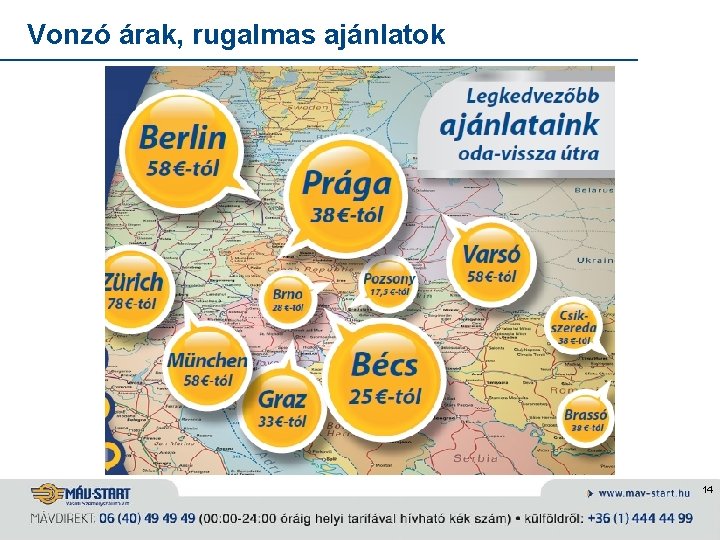 Vonzó árak, rugalmas ajánlatok 14 