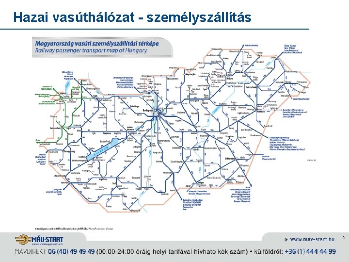 Hazai vasúthálózat - személyszállítás 5 