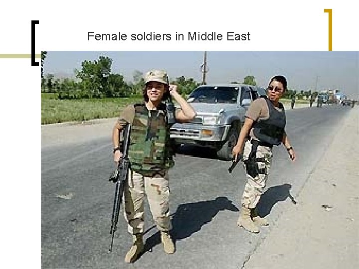 Female soldiers in Middle East 