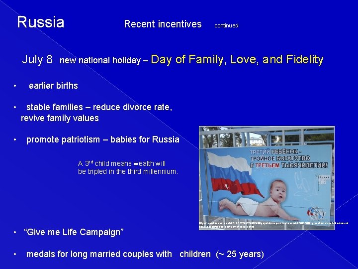 Russia July 8 • • • Recent incentives new national holiday – Day continued