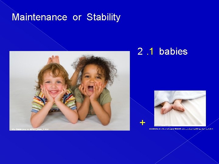 Maintenance or Stability 2. 1 babies http: //www. yooj. co. uk/test_page_1. html + http: