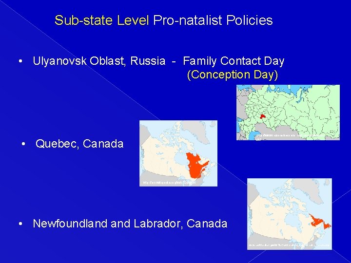 Sub-state Level Pro-natalist Policies • Ulyanovsk Oblast, Russia - Family Contact Day (Conception Day)