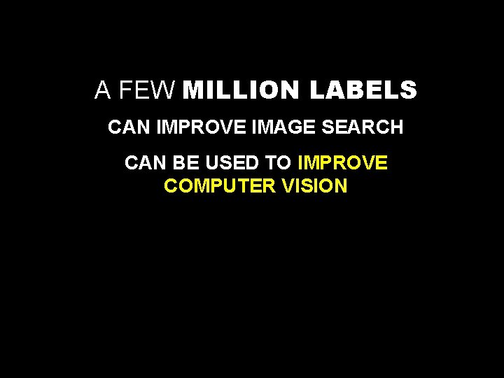 A FEW MILLION LABELS CAN IMPROVE IMAGE SEARCH CAN BE USED TO IMPROVE COMPUTER