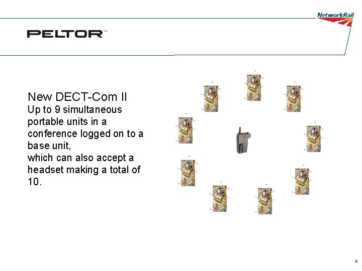 New DECT-Com II Up to 9 simultaneous portable units in a conference logged on