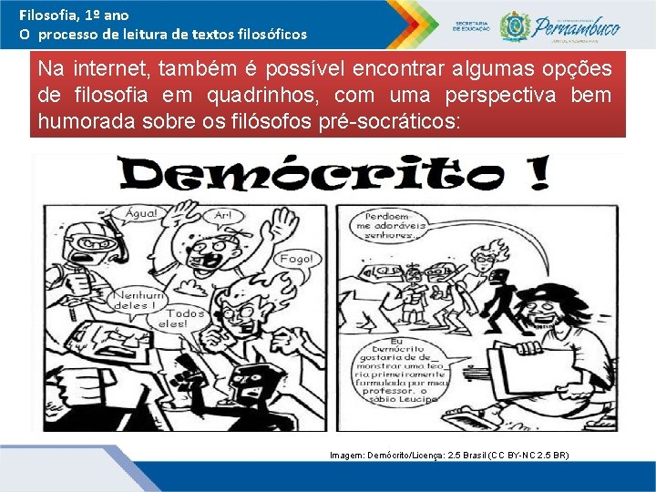 Filosofia, 1º ano O processo de leitura de textos filosóficos Na internet, também é