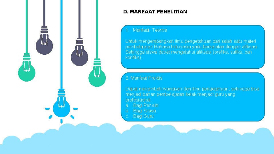 Manfaat Teoritis Penelitian : Penelitian dilakukan untuk ...