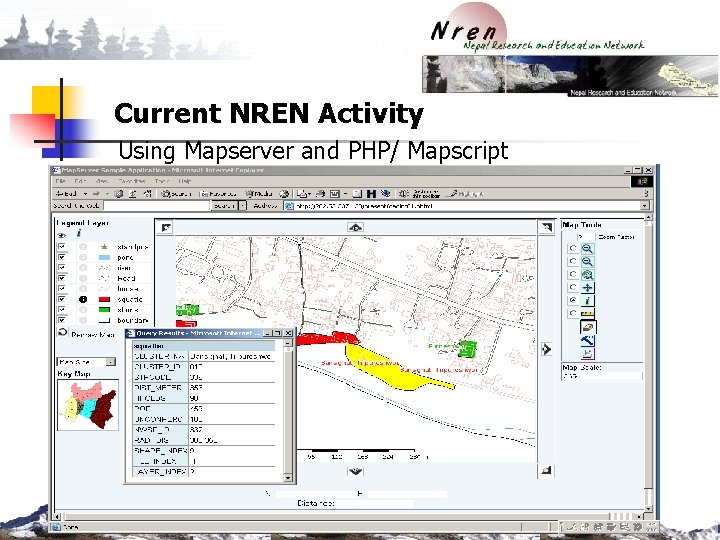 Current NREN Activity Using Mapserver and PHP/ Mapscript 