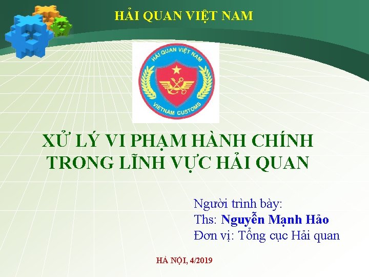 HẢI QUAN VIỆT NAM XỬ LÝ VI PHẠM HÀNH CHÍNH TRONG LĨNH VỰC HẢI