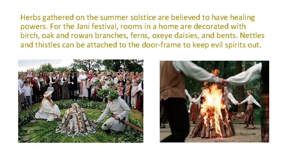 Herbs gathered on the summer solstice are believed to have healing powers. For the Herbs gathered on the summer solstice are believed to have healing powers. For the