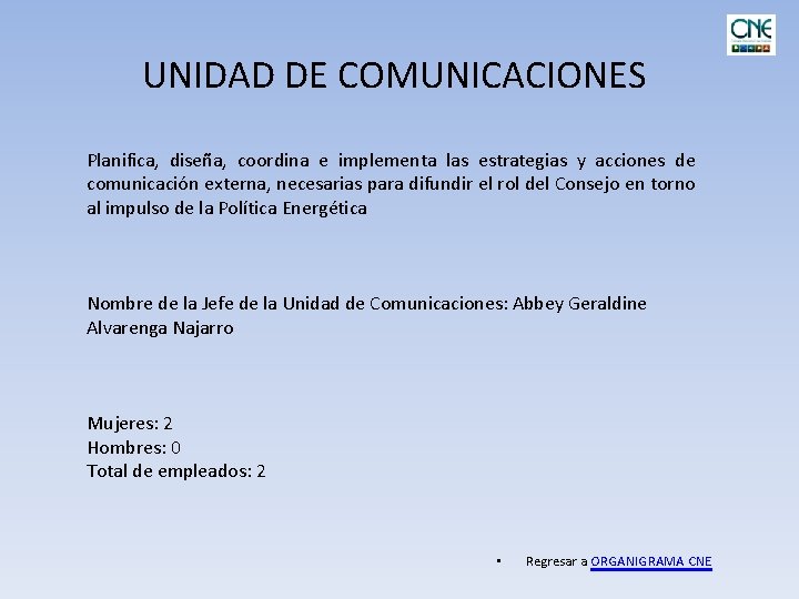 UNIDAD DE COMUNICACIONES Planifica, diseña, coordina e implementa las estrategias y acciones de comunicación