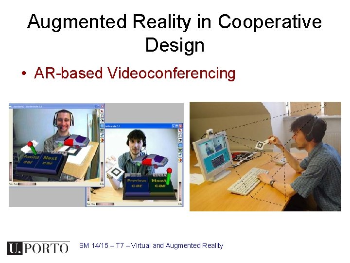 Augmented Reality in Cooperative Design • AR-based Videoconferencing SM 14/15 – T 7 –