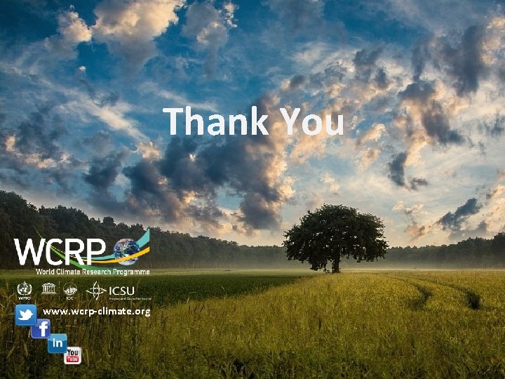 Thank You www. wcrp-climate. org Thank You www. wcrp-climate. org