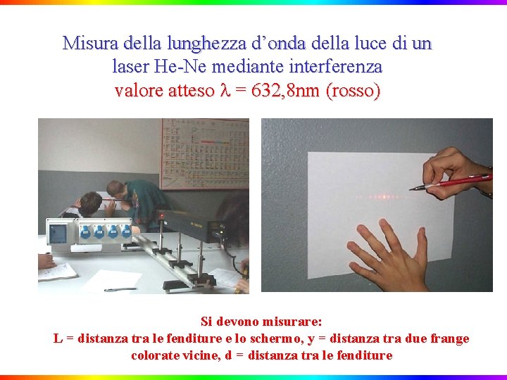 Misura della lunghezza d’onda della luce di un laser He-Ne mediante interferenza valore atteso