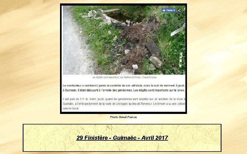 Photo Ouest-France 29 Finistère - Guimaëc - Avril 2017 