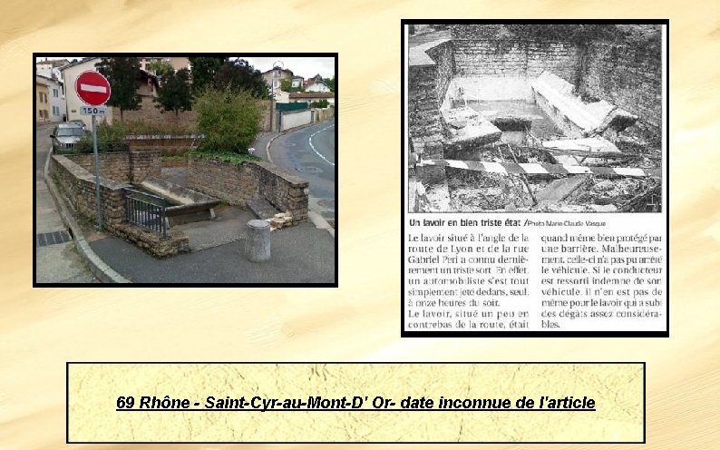69 Rhône - Saint-Cyr-au-Mont-D' Or- date inconnue de l'article 