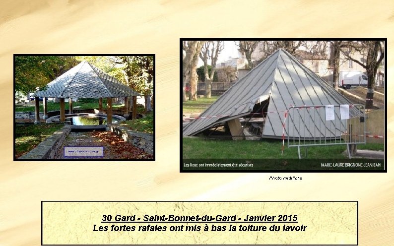 Photo midilibre 30 Gard - Saint-Bonnet-du-Gard - Janvier 2015 Les fortes rafales ont mis