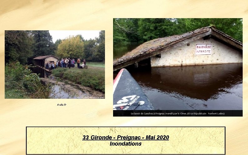 Actu. fr 33 Gironde - Preignac - Mai 2020 Inondations 