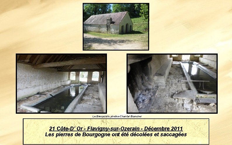 Le Bienpublic photos Chantal Blancher 21 Côte-D' Or - Flavigny-sur-Ozerain - Décembre 2011 Les