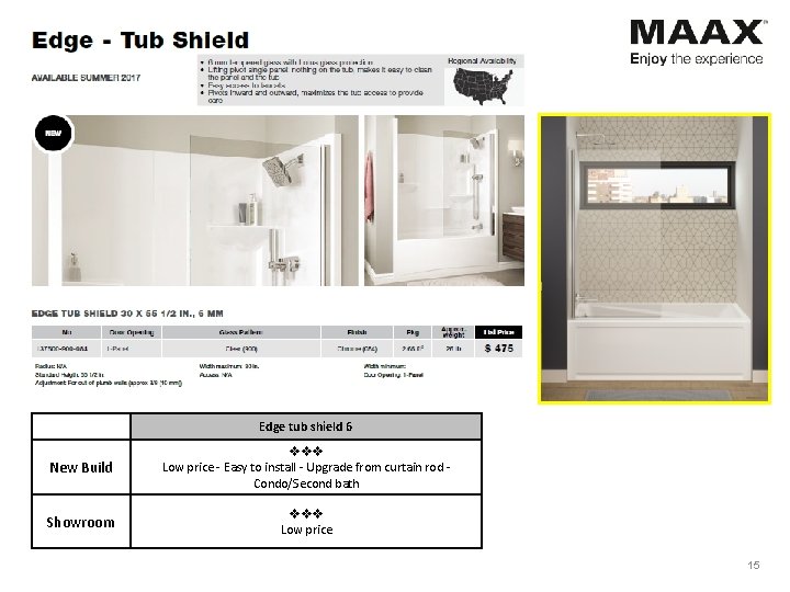 Edge – tub shield Edge tub shield 6 New Build vvv Low price -