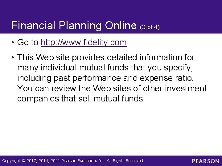 Financial Planning Online (3 of 4) • Go to http: //www. fidelity. com •