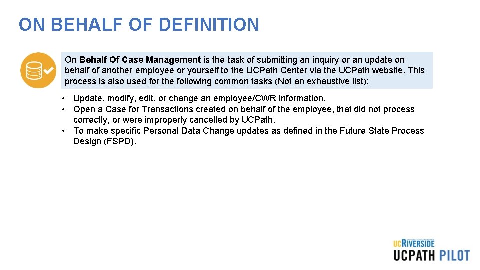ON BEHALF OF DEFINITION On Behalf Of Case Management is the task of submitting ON BEHALF OF DEFINITION On Behalf Of Case Management is the task of submitting