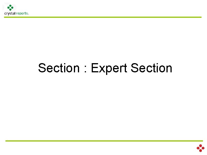 Section : Expert Section 