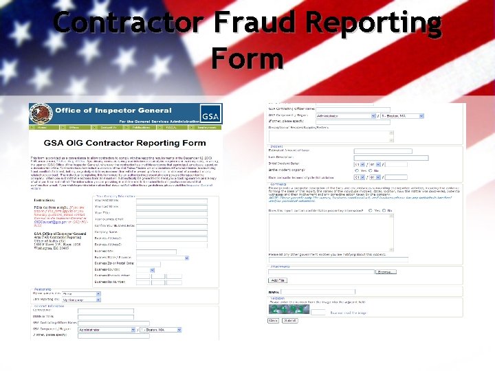 Contractor Fraud Reporting Form 
