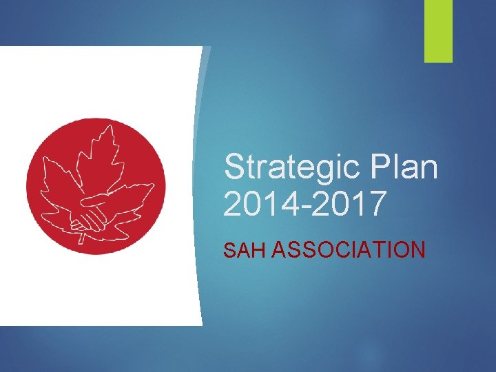 Strategic Plan 2014 -2017 SAH ASSOCIATION 